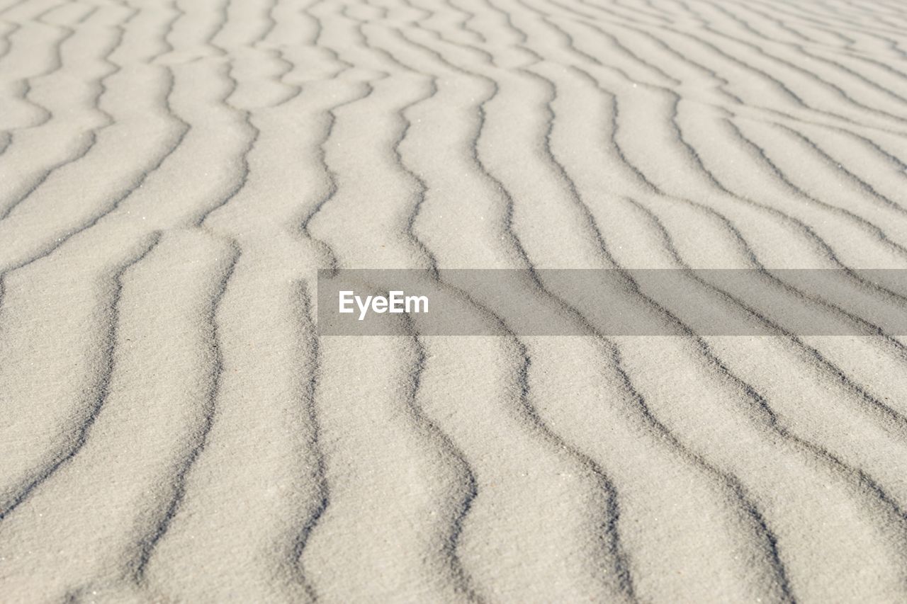 Full frame shot of sand at white sands national monument