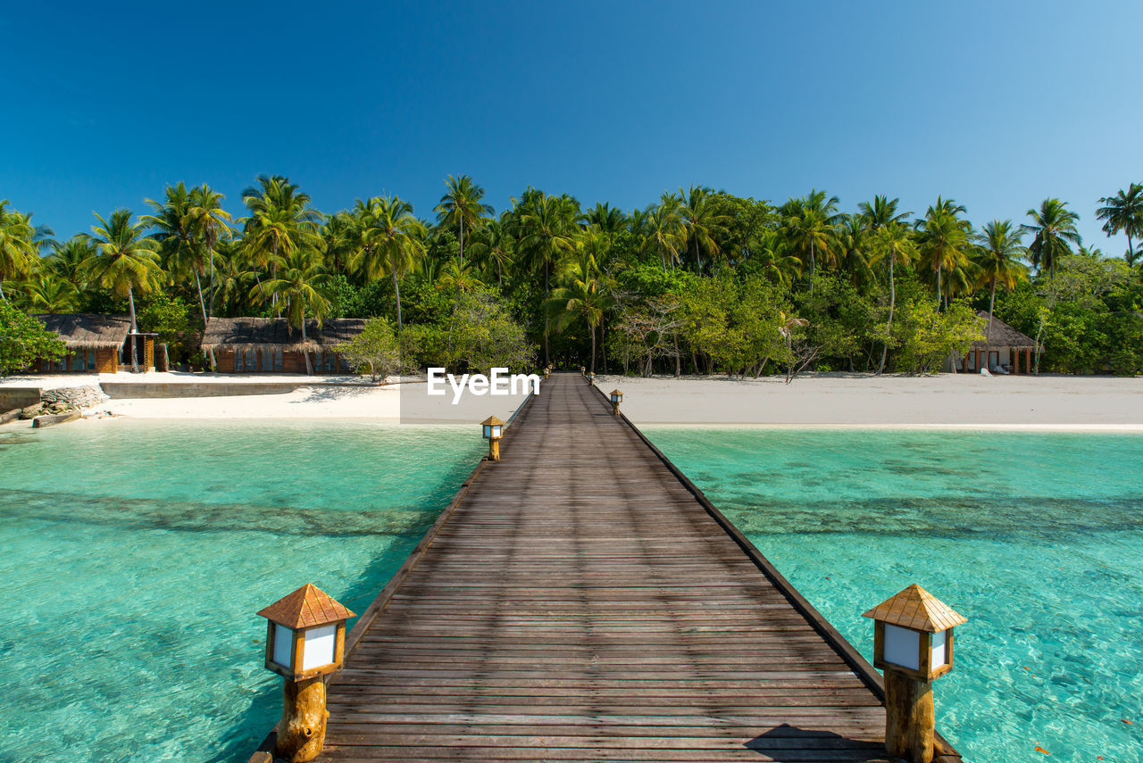 Jetty above the indian ocean