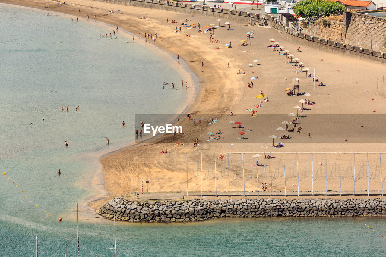 Scenic view of beach in city