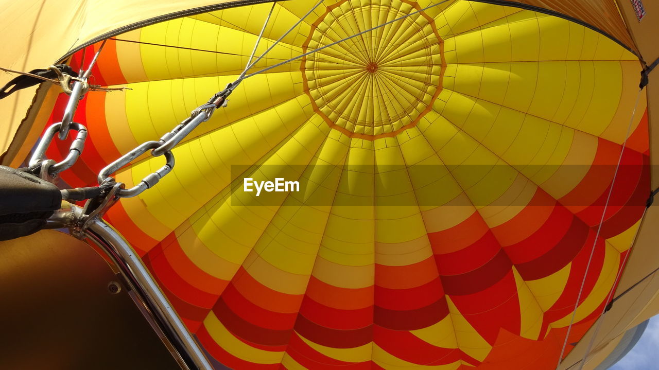 Hot air balloon from the inside