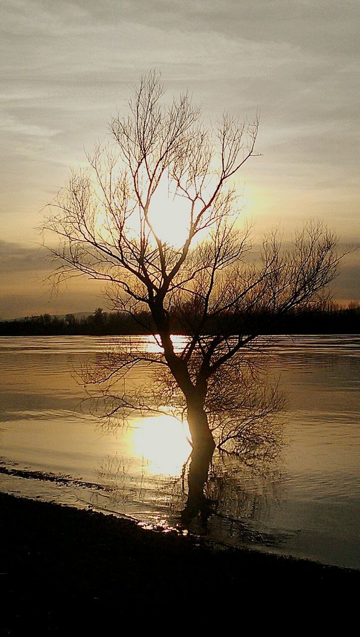 SUNSET OVER LAKE