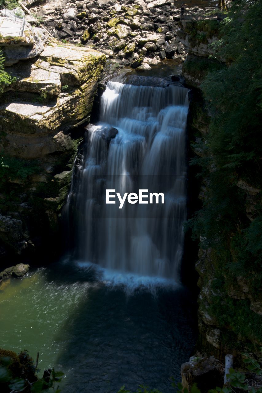 VIEW OF WATERFALL IN FOREST