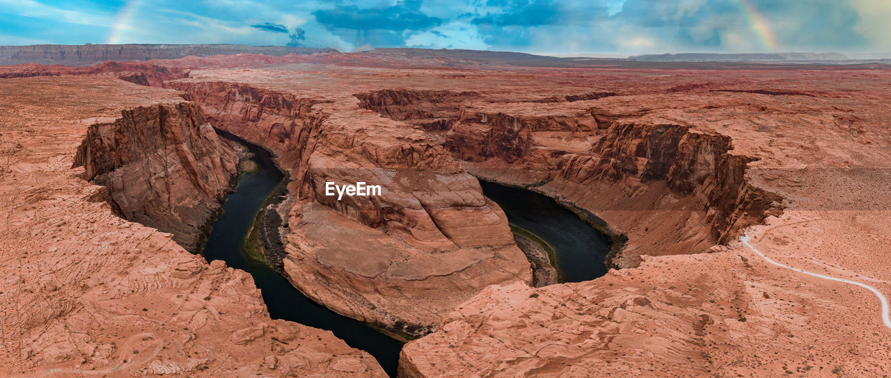 Panorama of horseshoe bend, page arizona. the colorado river