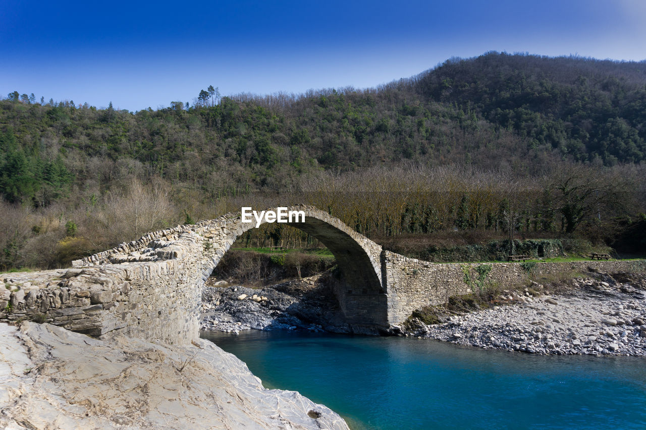 ARCH BRIDGE OVER RIVER AGAINST SKY