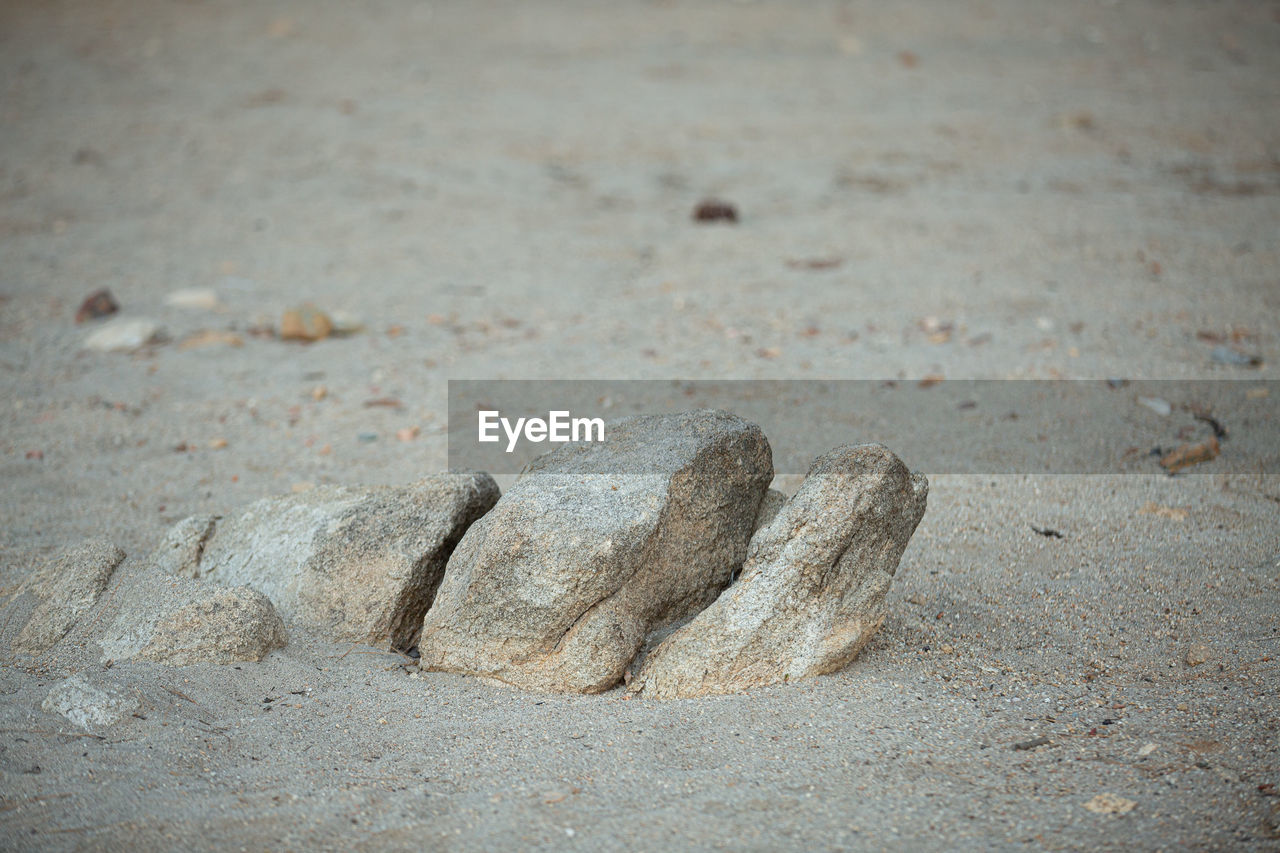 HIGH ANGLE VIEW OF SAND SCULPTURE