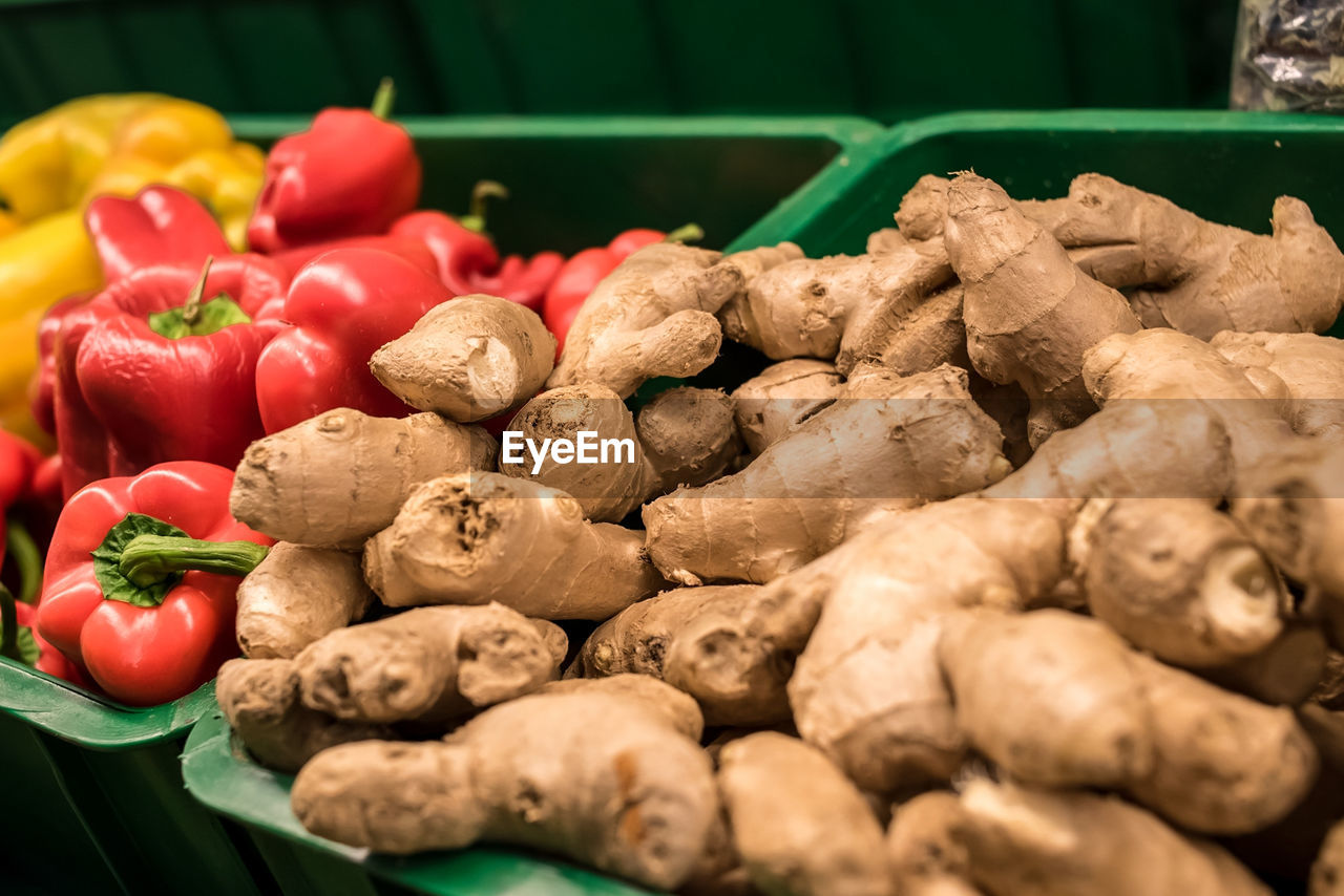 Close-up of vegetables for sale in market