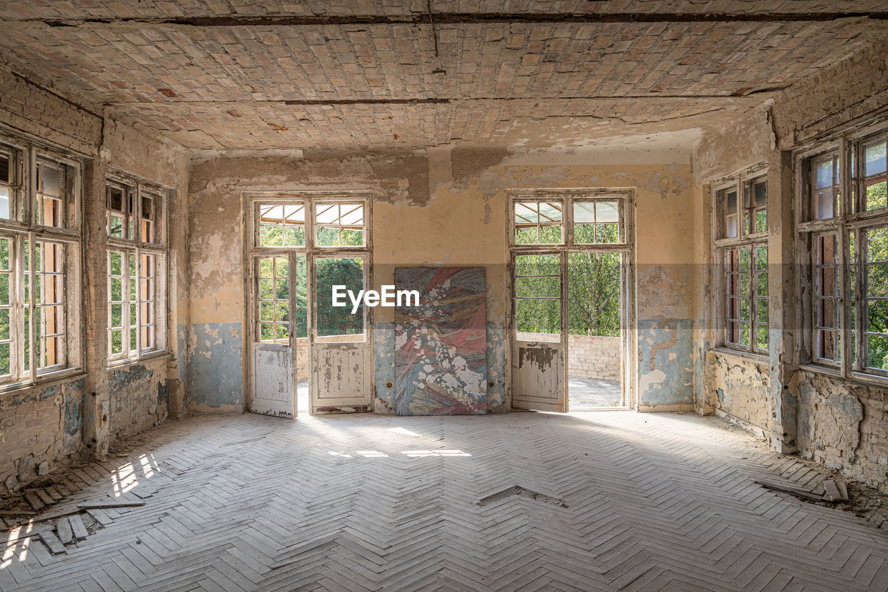 Interior of abandoned house