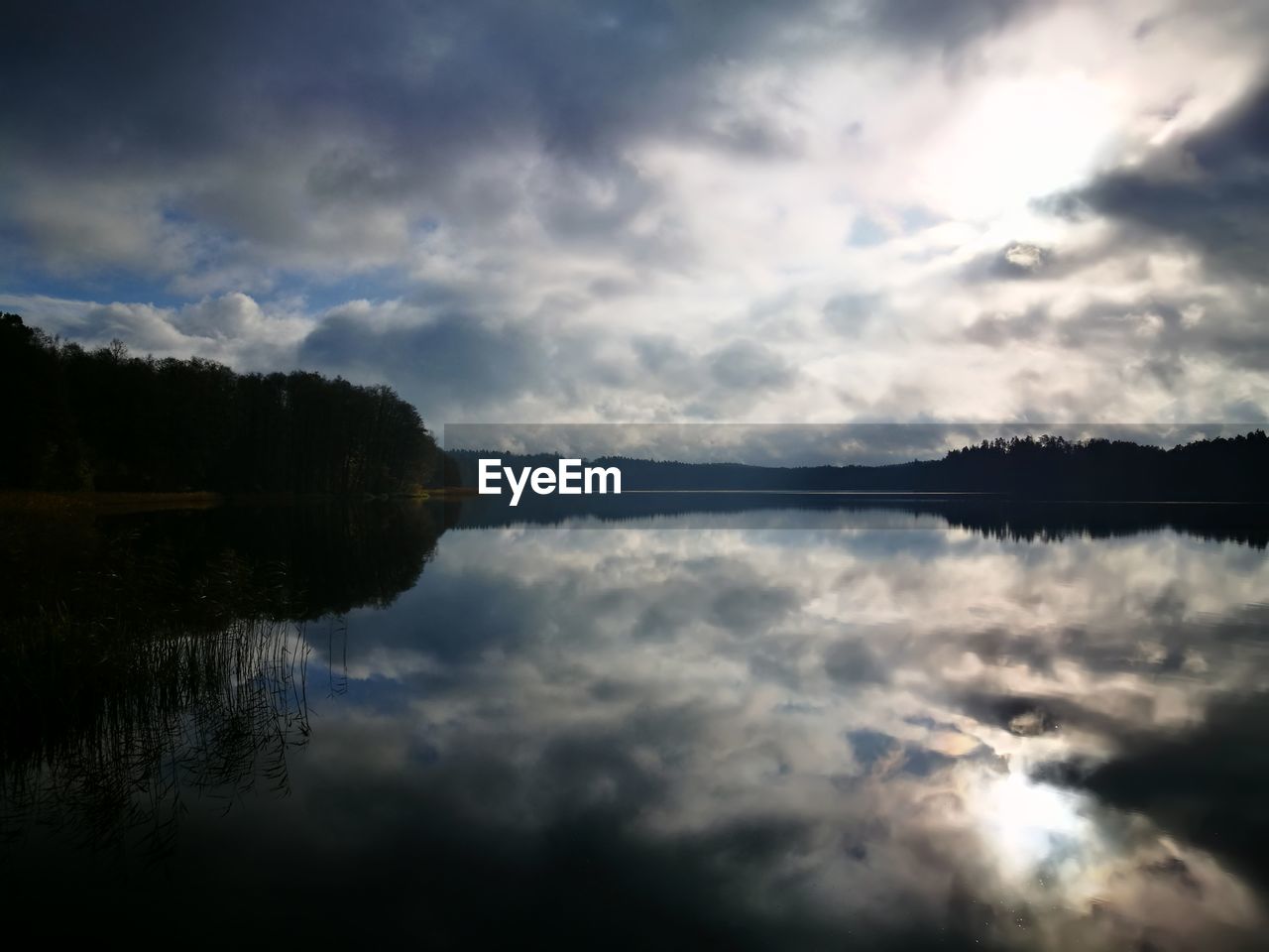 REFLECTION OF SKY ON LAKE