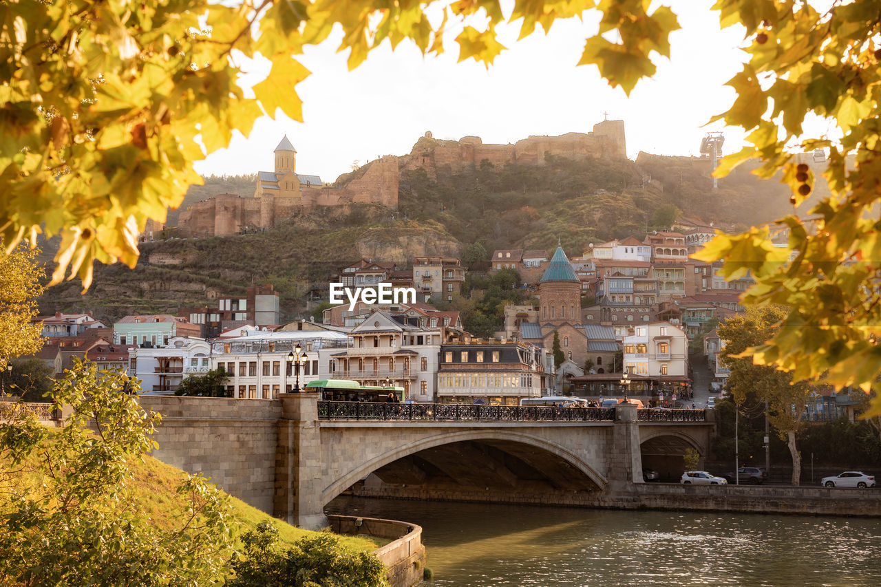 bridge over river in city