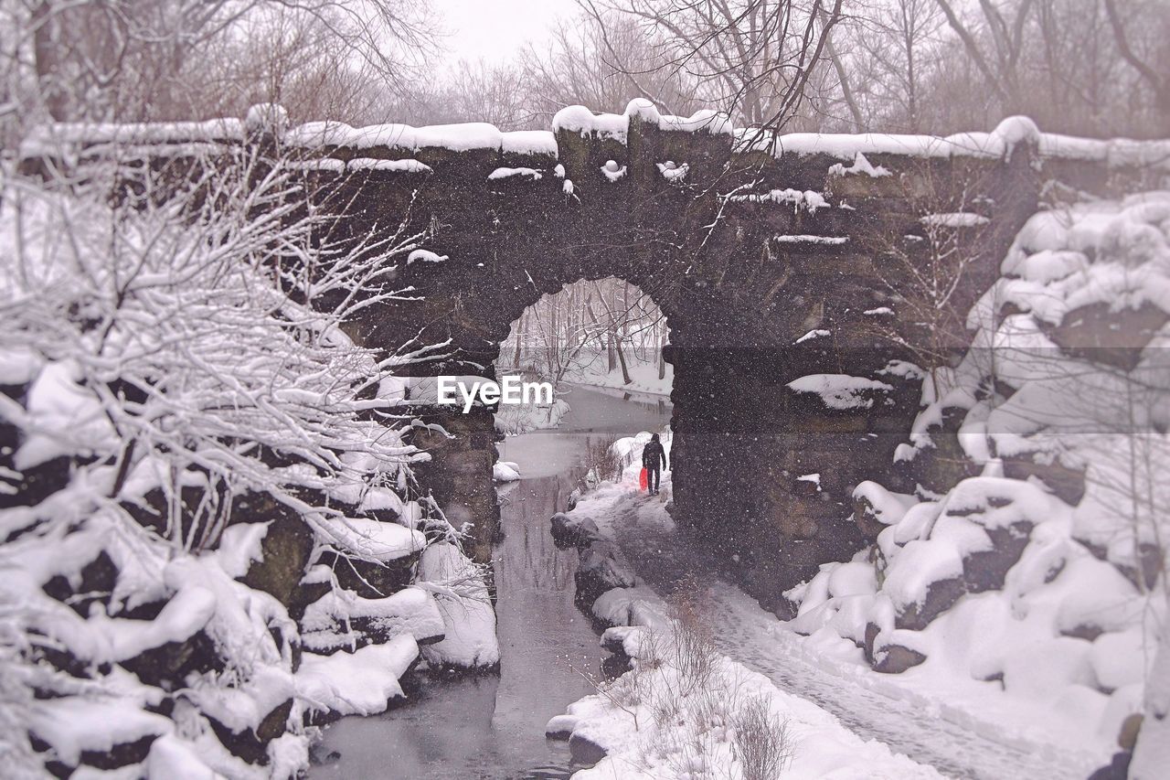 PEOPLE ON SNOW COVERED LANDSCAPE