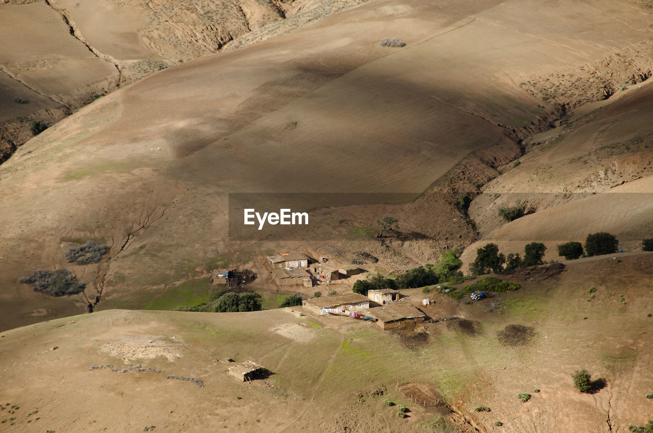 High angle view of a desert