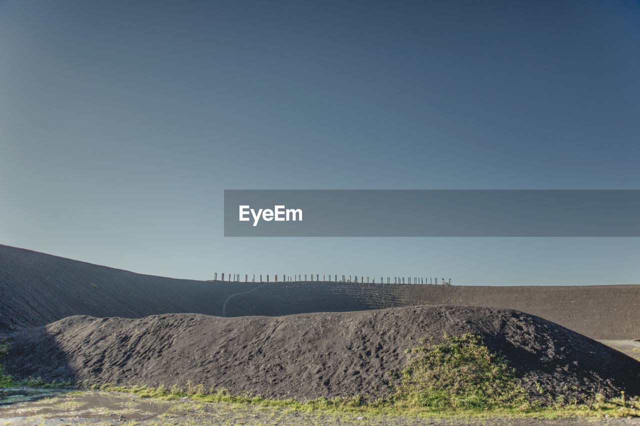 scenic view of mountains against clear sky