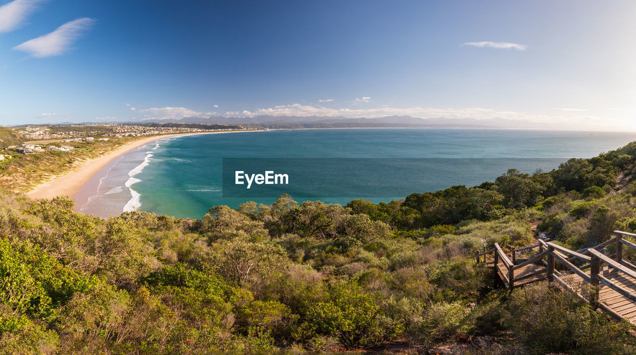 High angle view of sea against sky