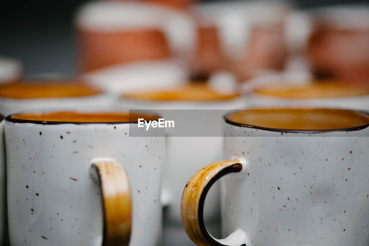 Close-up of coffee cups