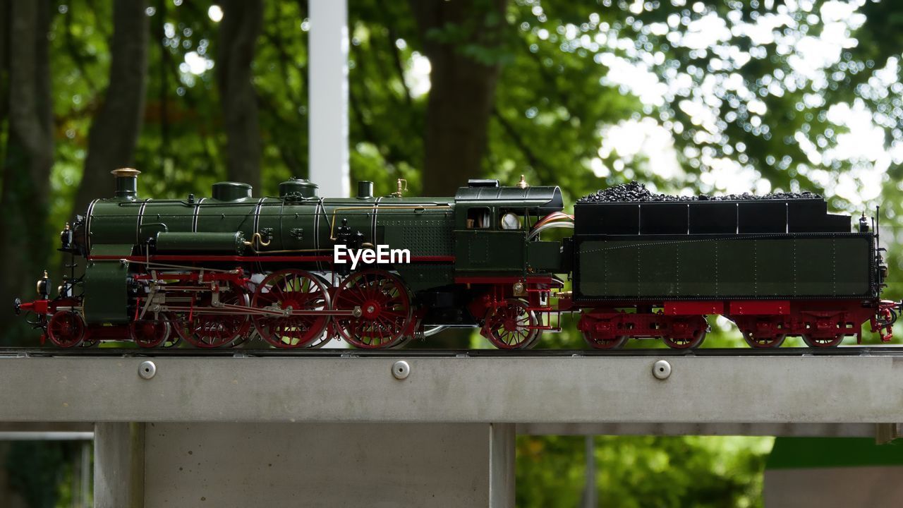 Model steam locomotive in details