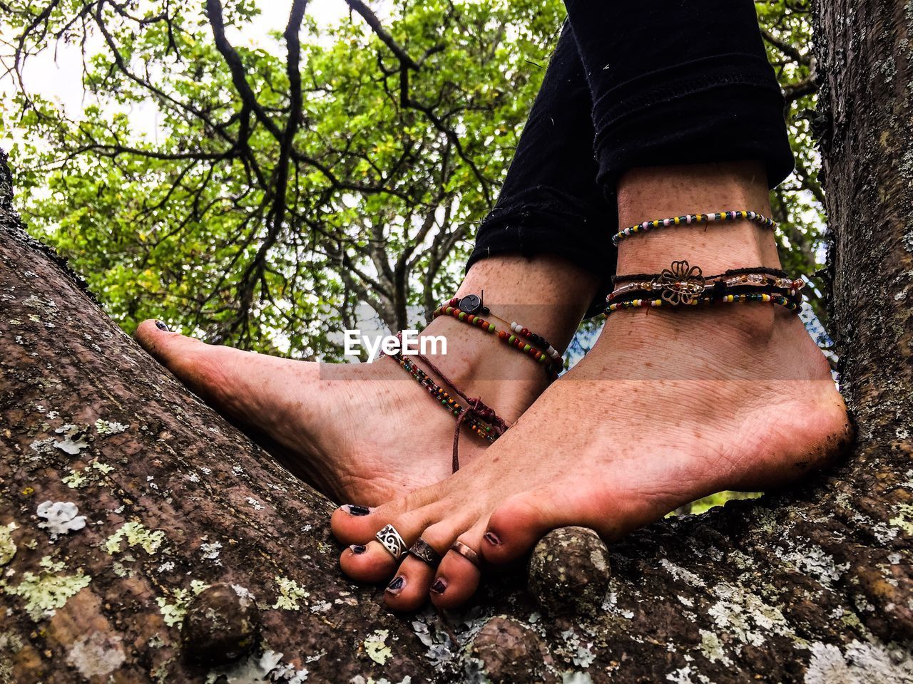 Close-up of feet outdoors