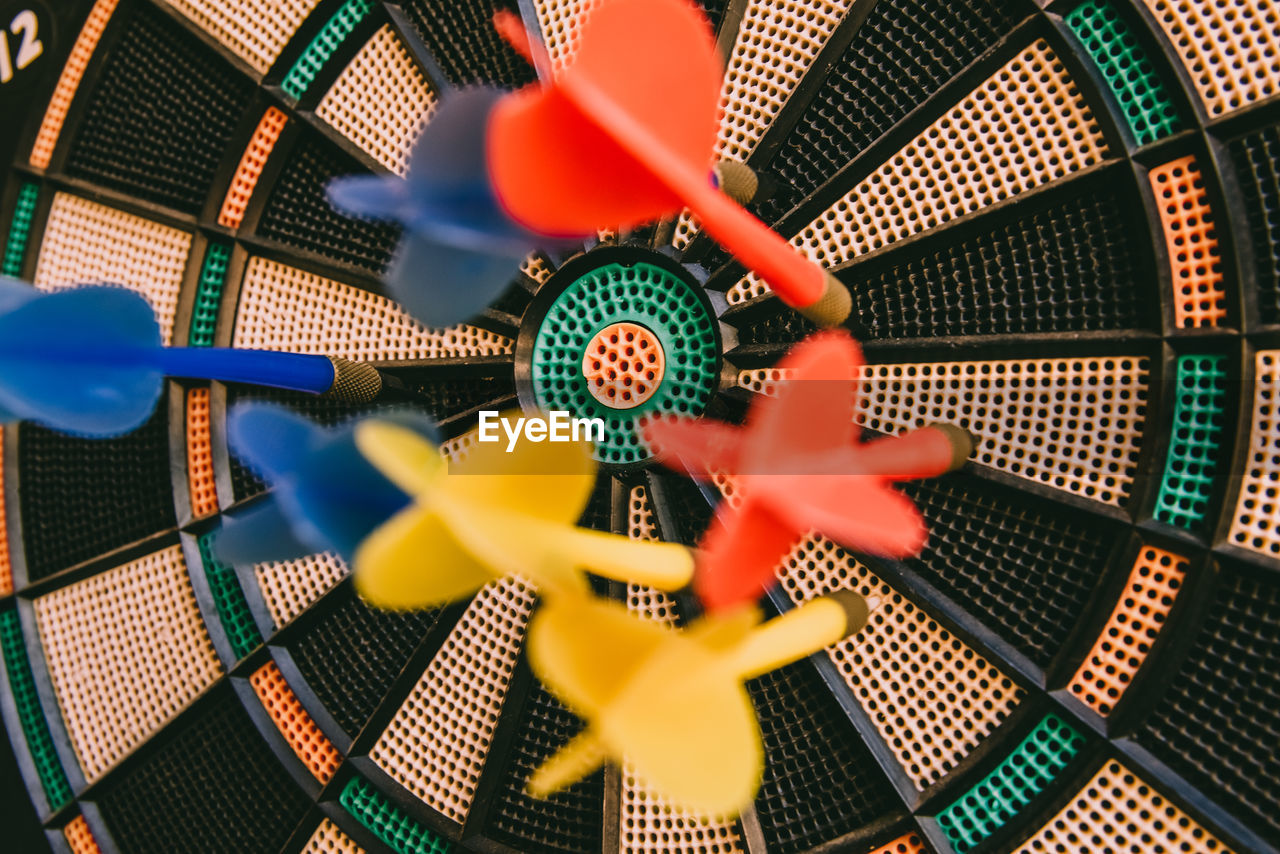 Full frame shot of dartboard