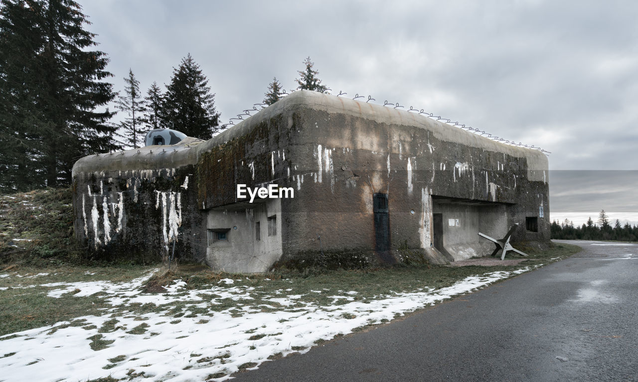 snow, architecture, winter, cloud, built structure, sky, nature, cold temperature, building exterior, building, no people, tree, environment, plant, landscape, road, house, outdoors, day, land, travel destinations, overcast, storm