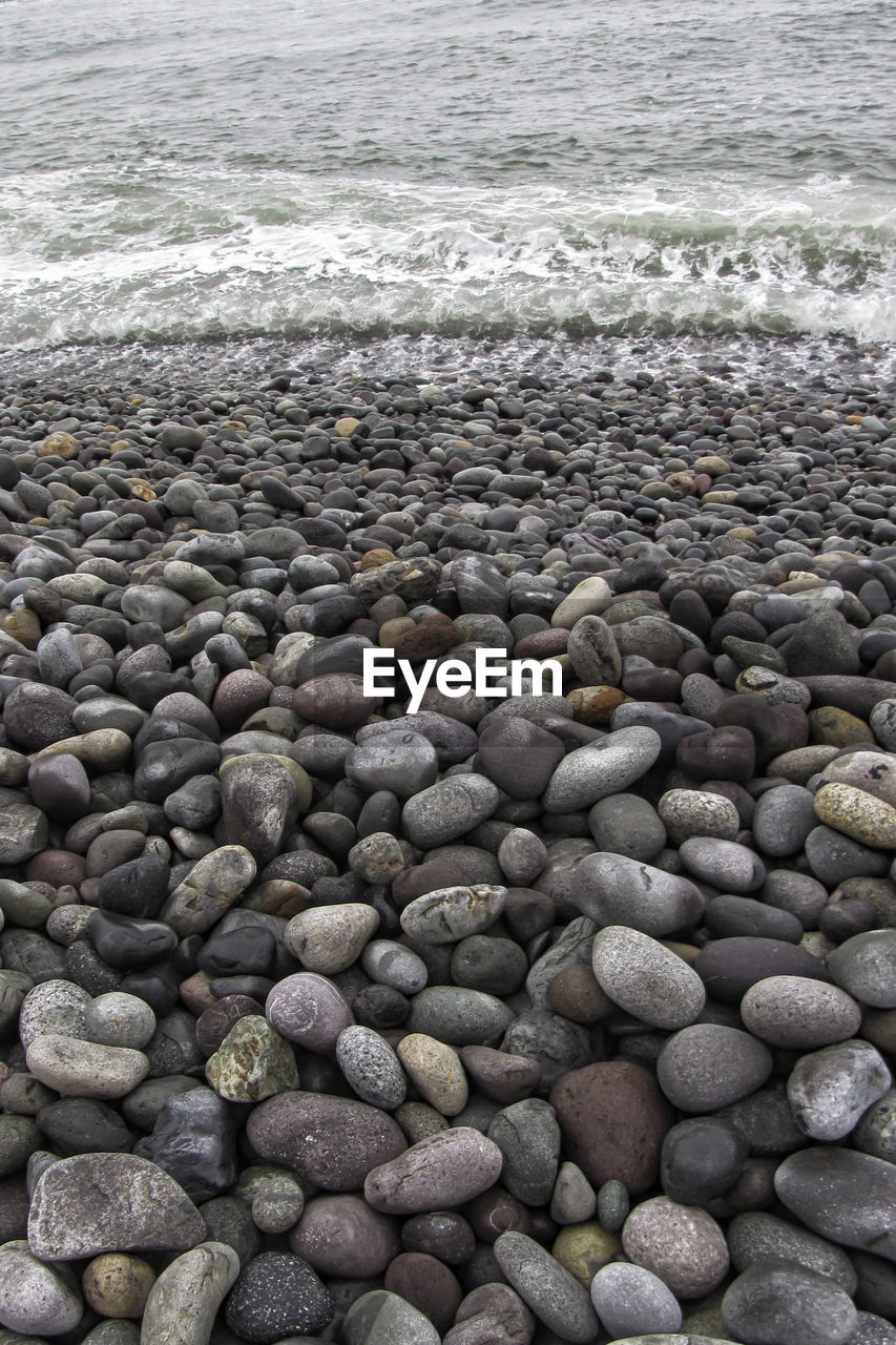 CLOSE-UP OF PEBBLE BEACH