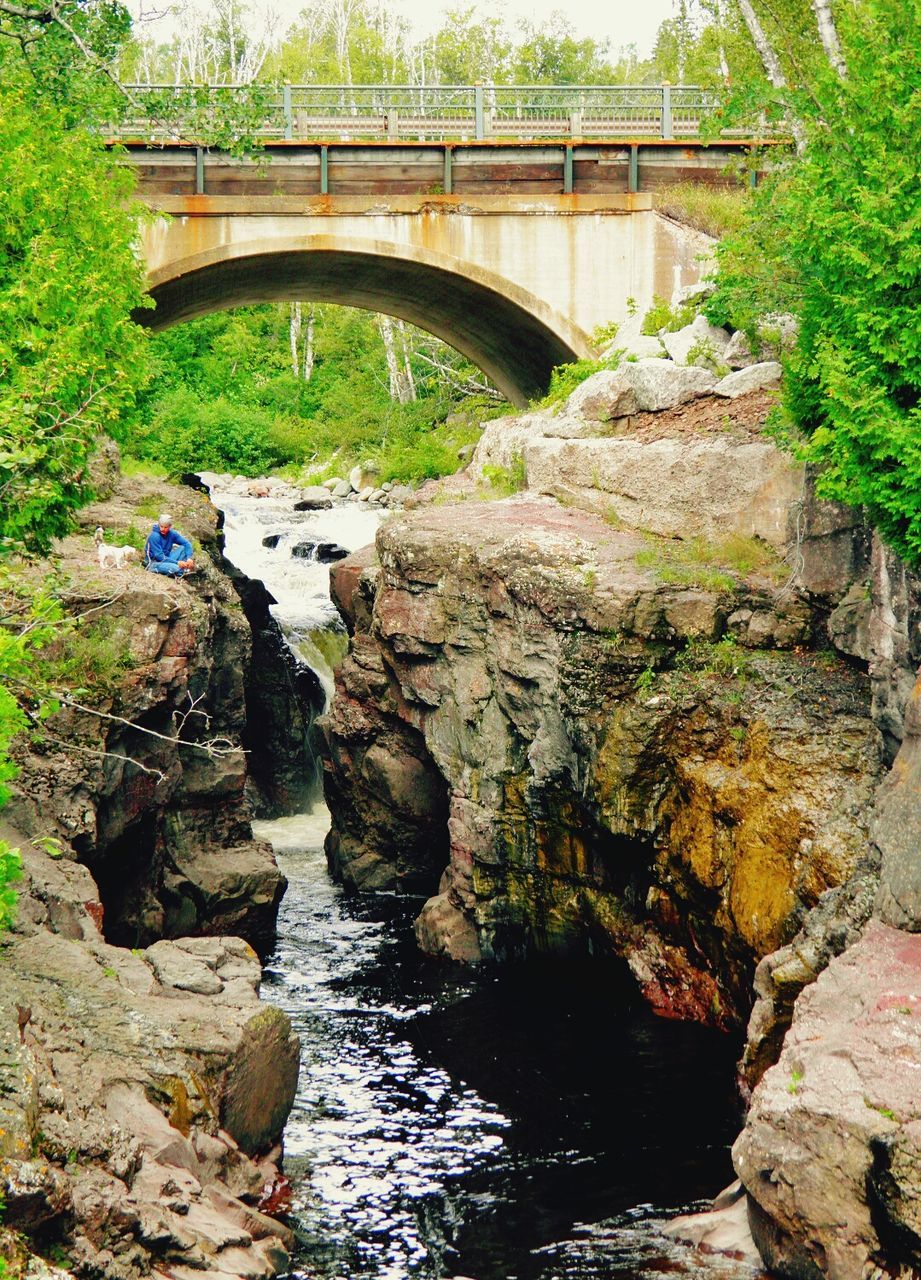 STREAM FLOWING THROUGH BRIDGE