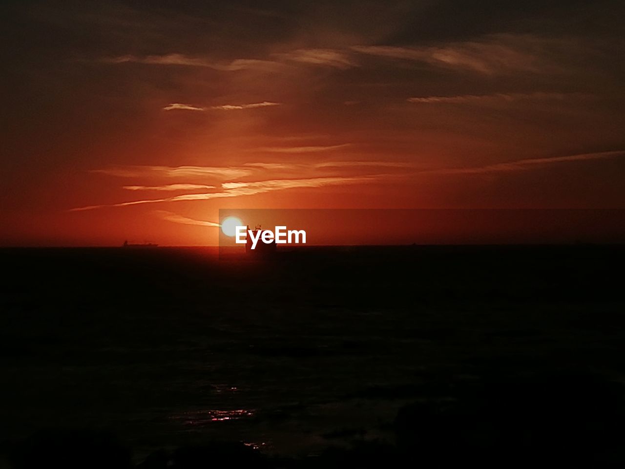 SCENIC VIEW OF SEA DURING SUNSET