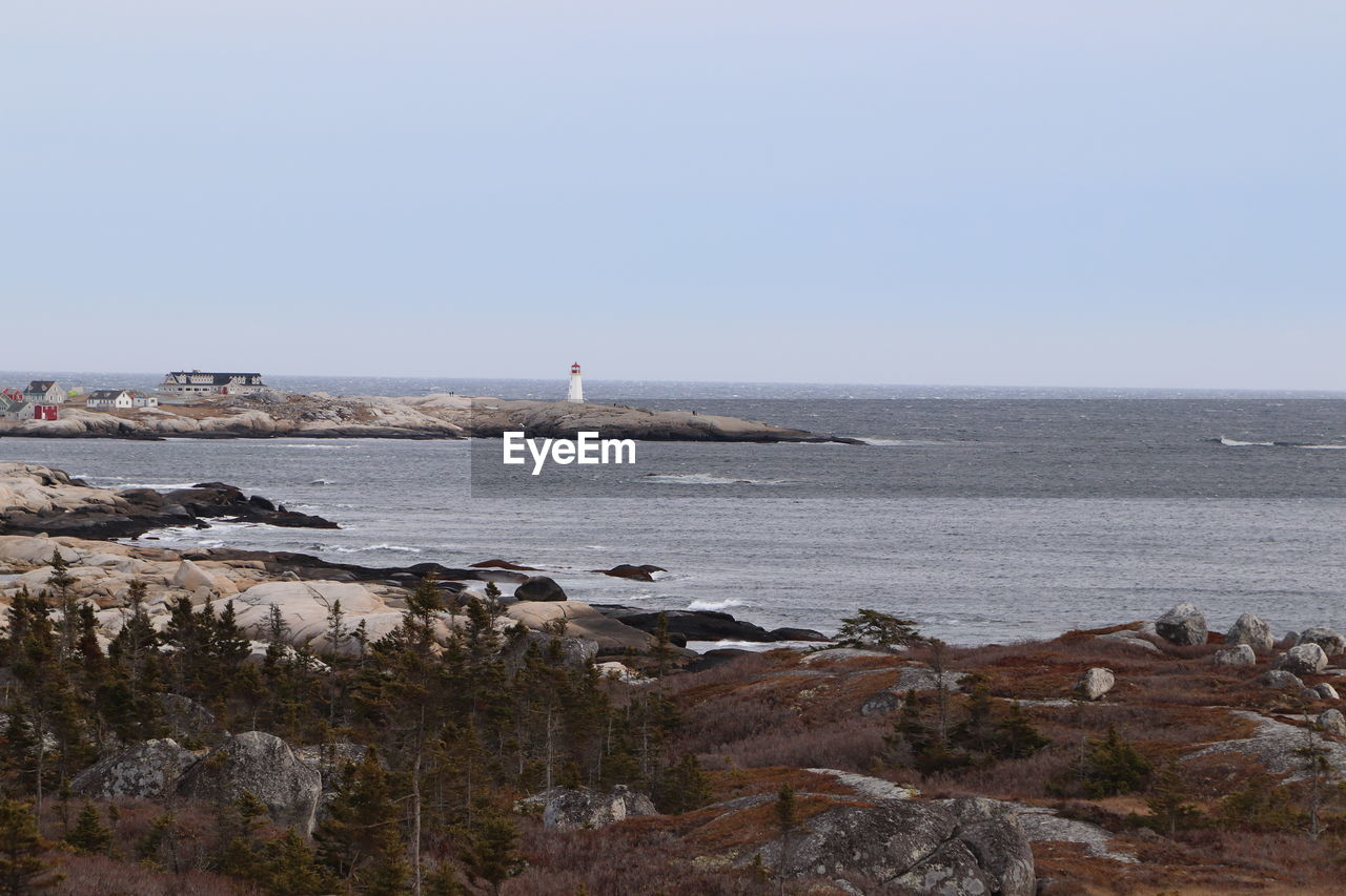 VIEW OF SEA AGAINST CLEAR SKY