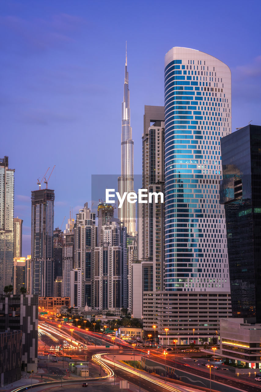 View of buildings in city dubai 