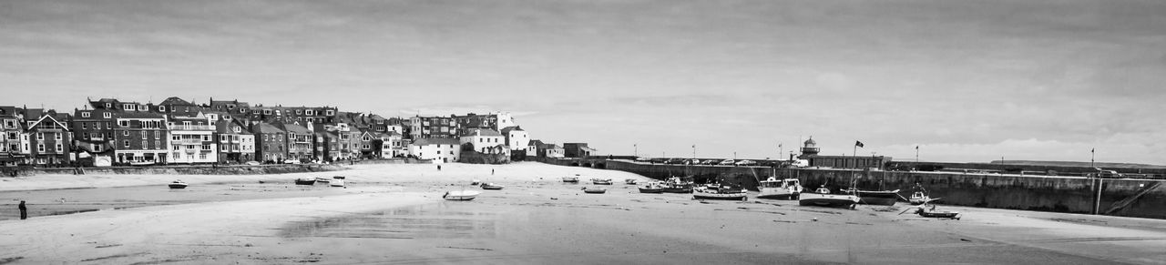 Panoramic view of beach against sky