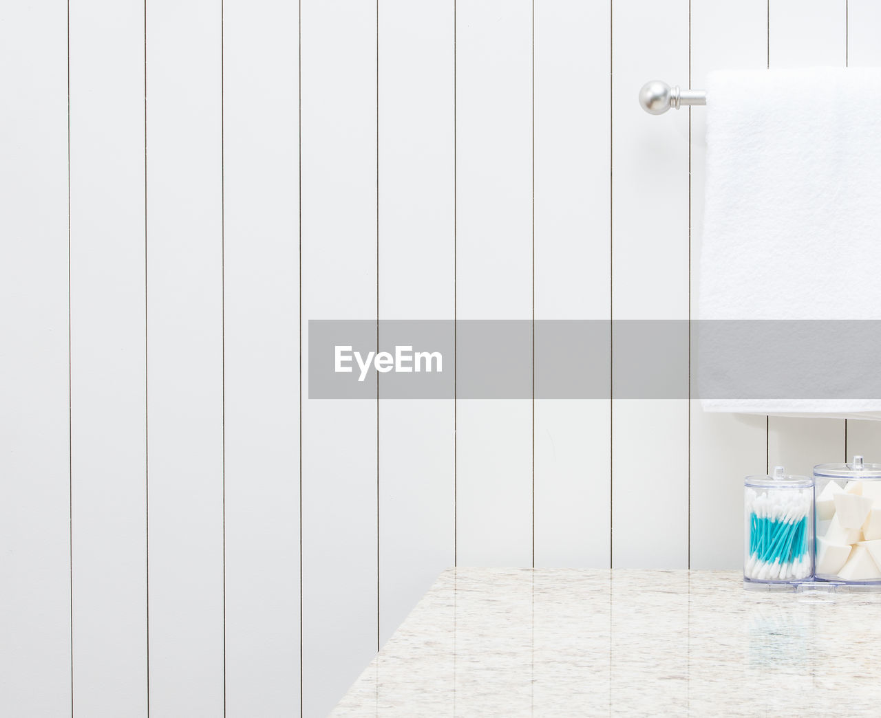 View of white wall in bathroom