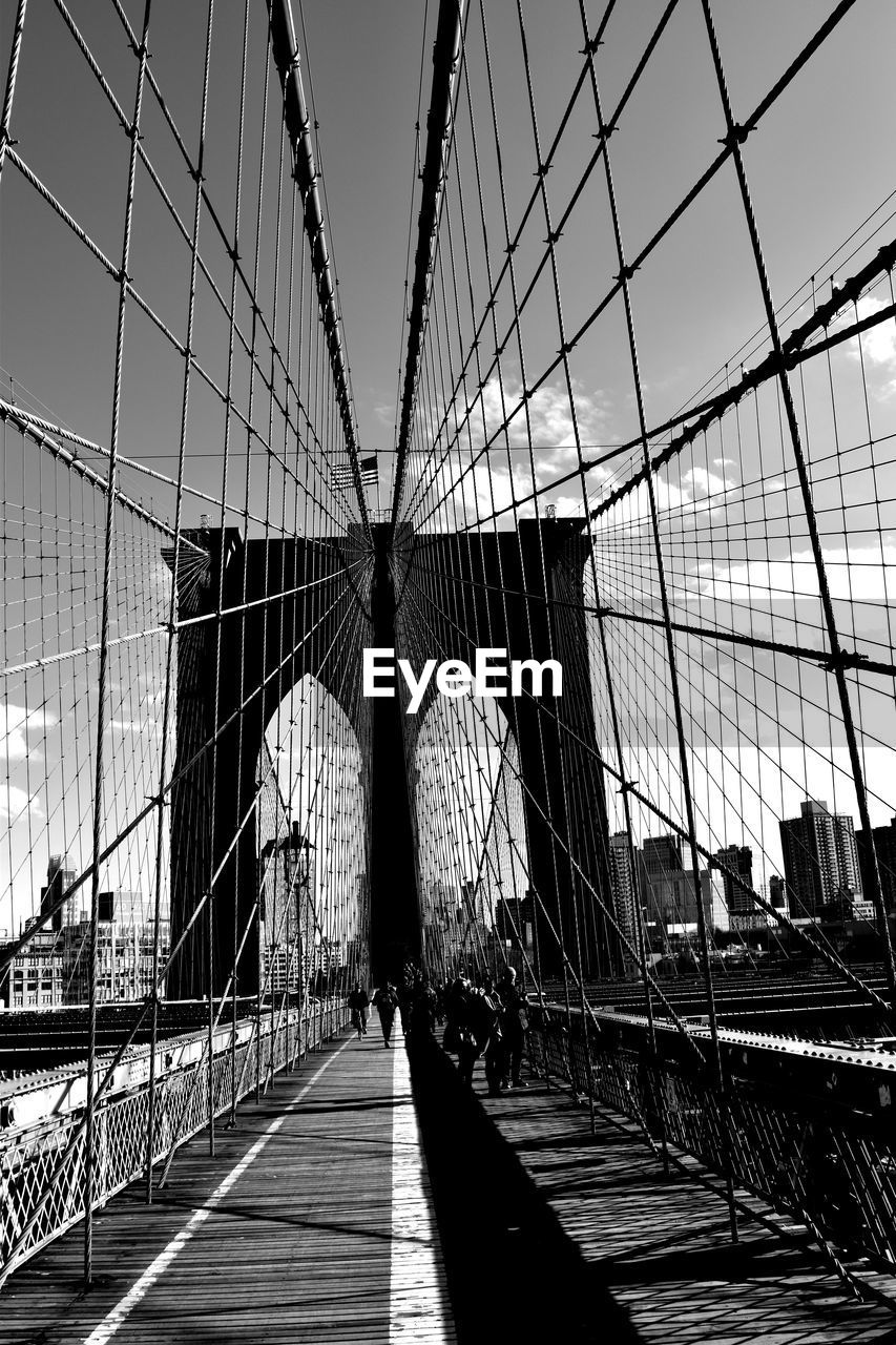 View of brooklyn bridge against sky