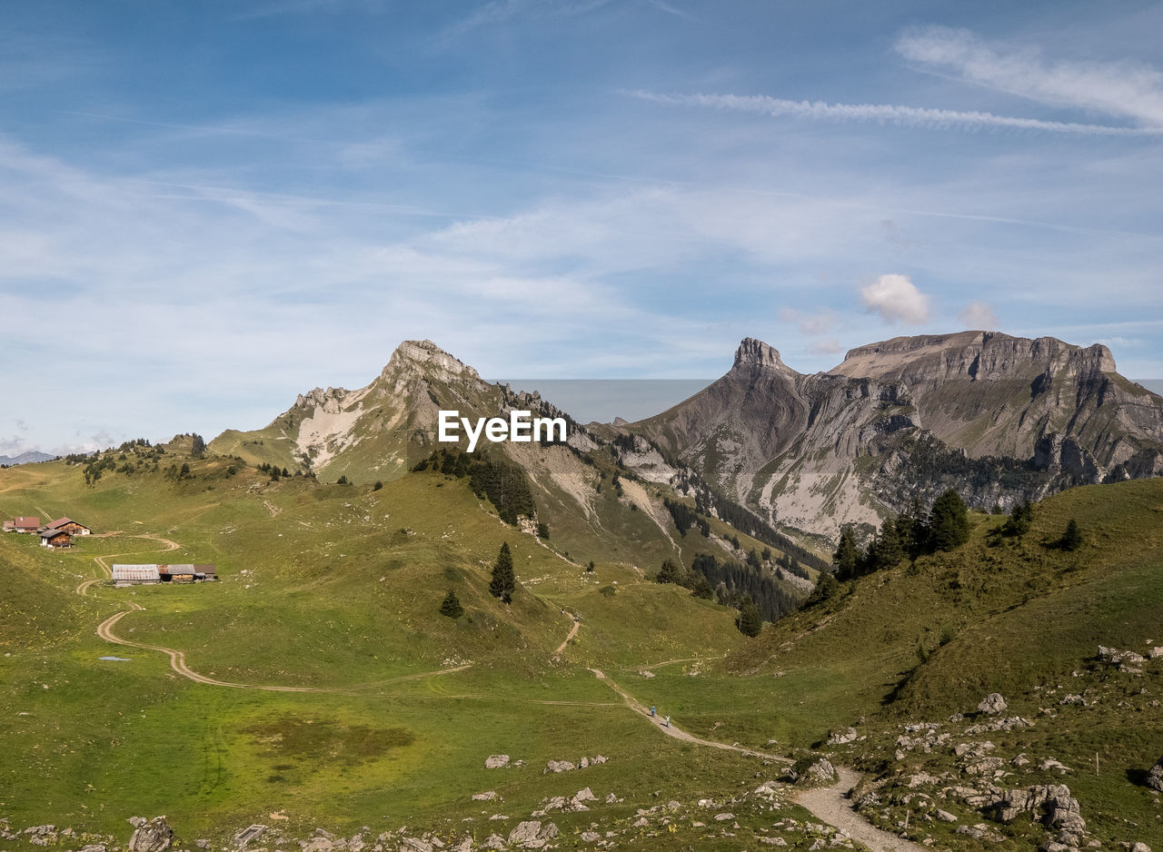 Panoramic view of mountain range