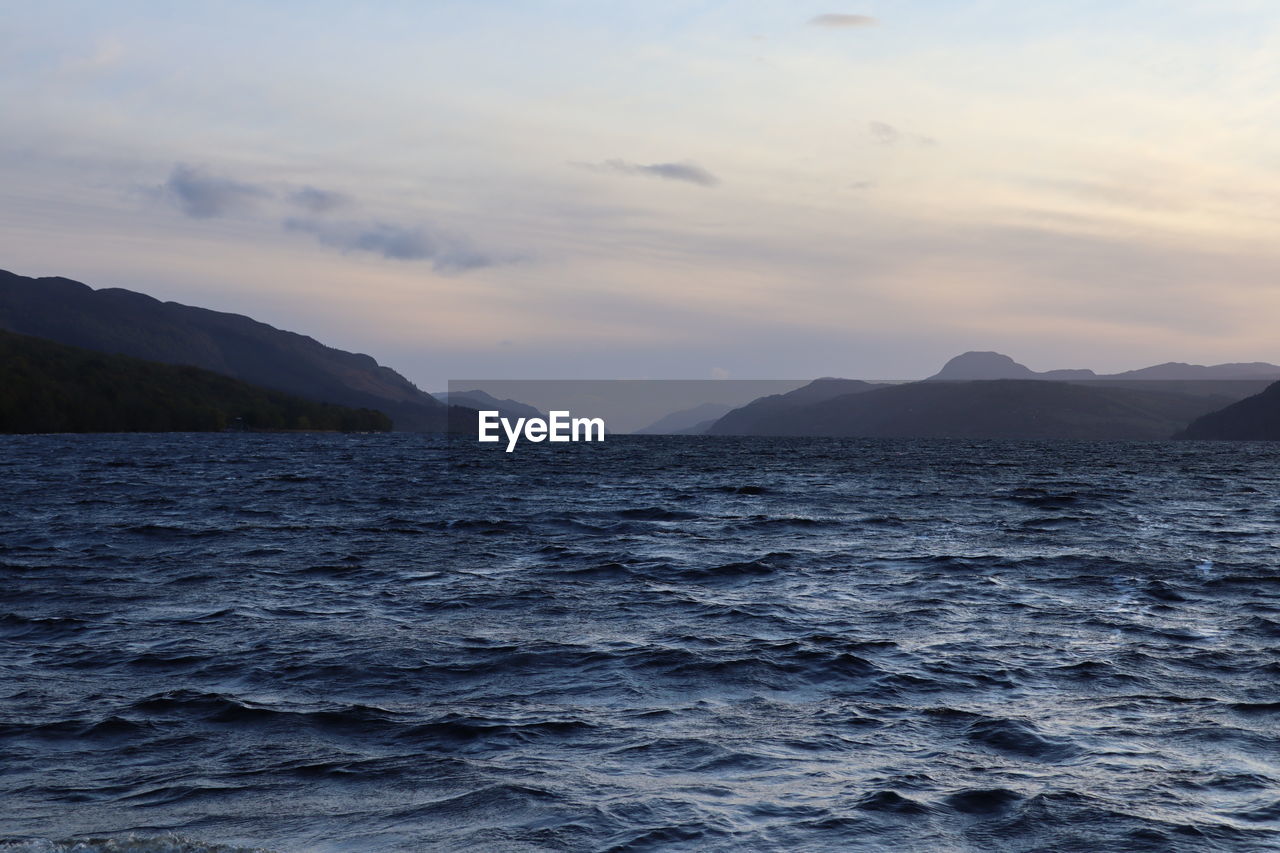 scenic view of sea during sunset