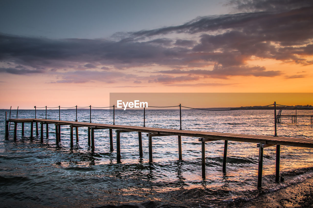 SCENIC VIEW OF SEA DURING SUNSET