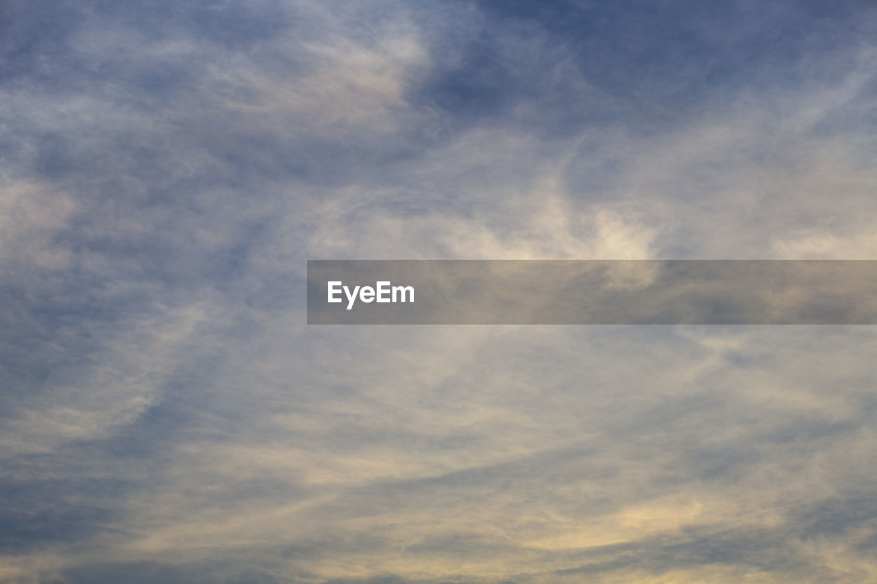 Low angle view of clouds in sky