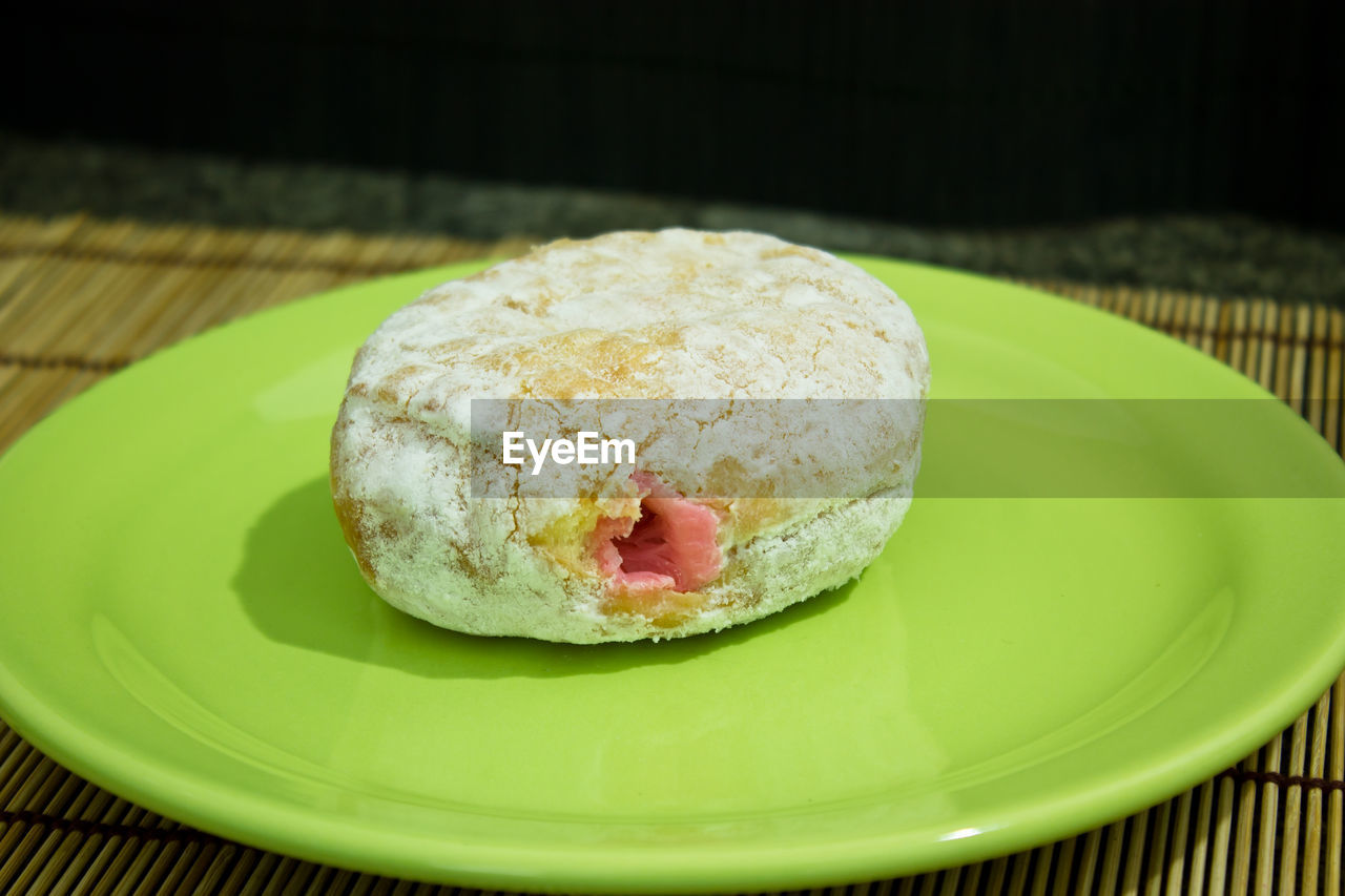 Close-up of jelly doughnut