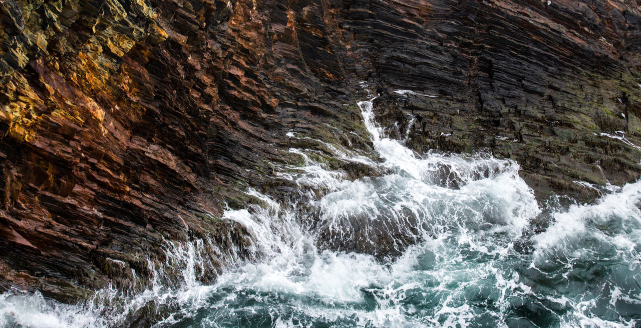 Close-up of waterfall