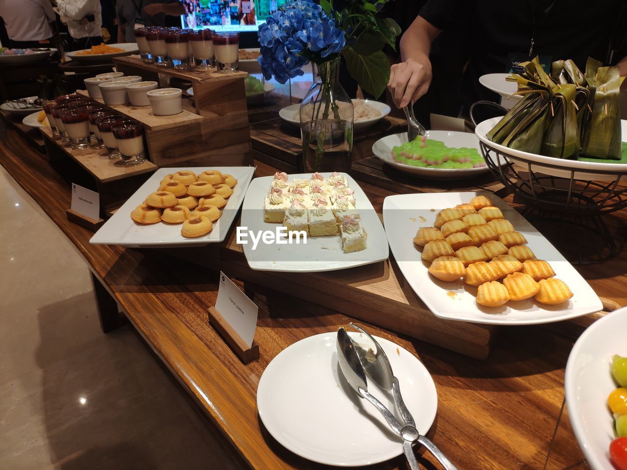 High angle view of various food on table