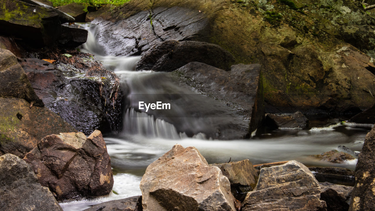 Scenic view of waterfall