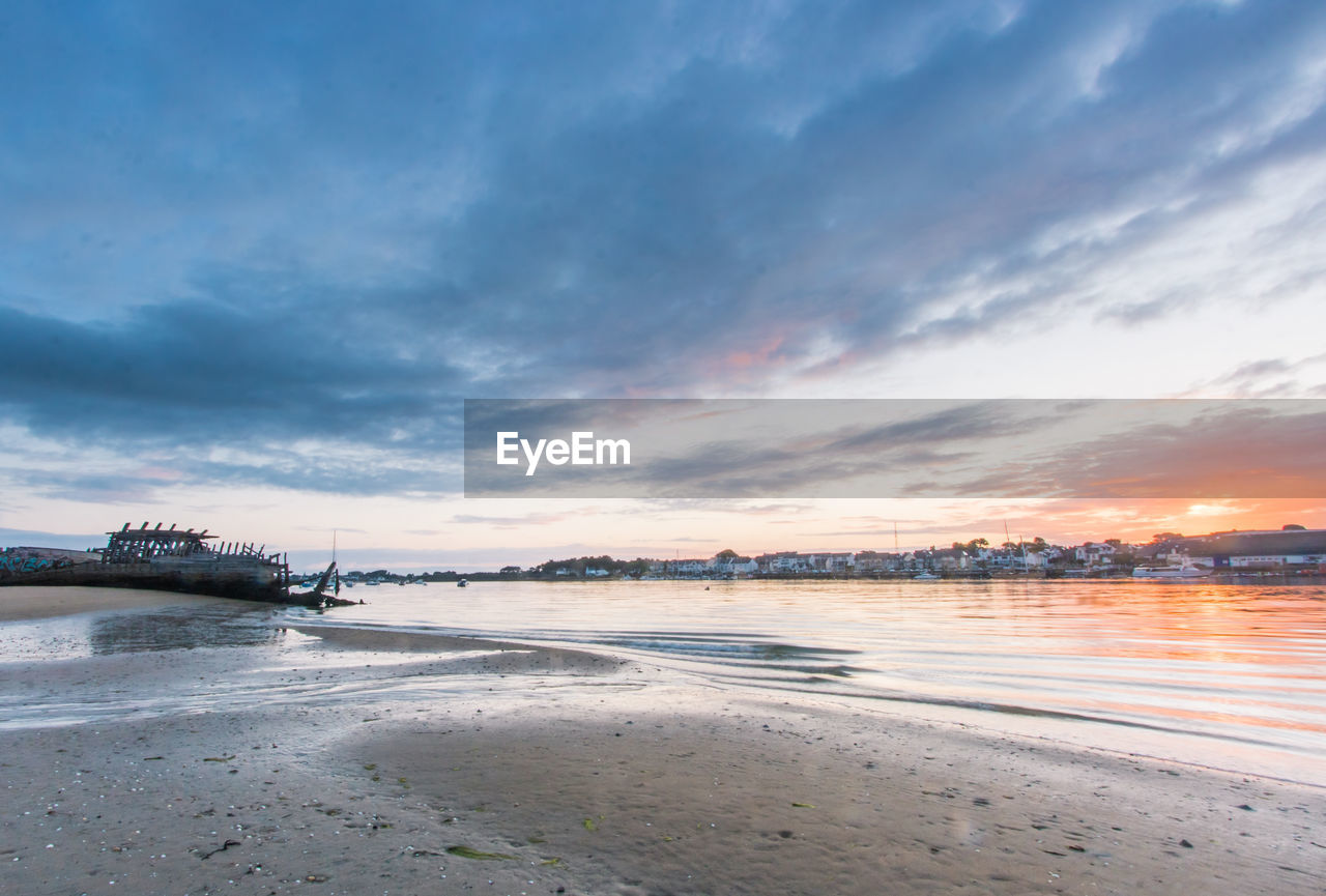 Seaside landscape in plouhinec in brittany in summer in france