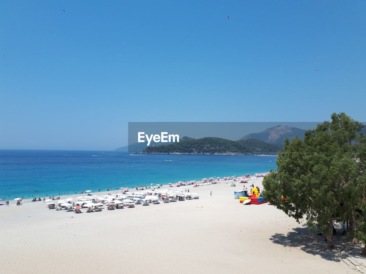 SCENIC VIEW OF BEACH AGAINST CLEAR SKY