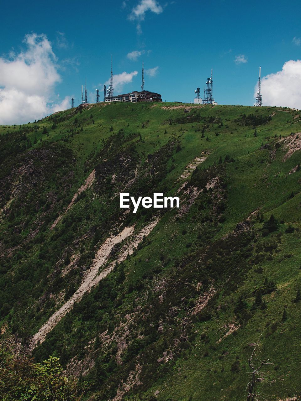 Scenic view of land against sky