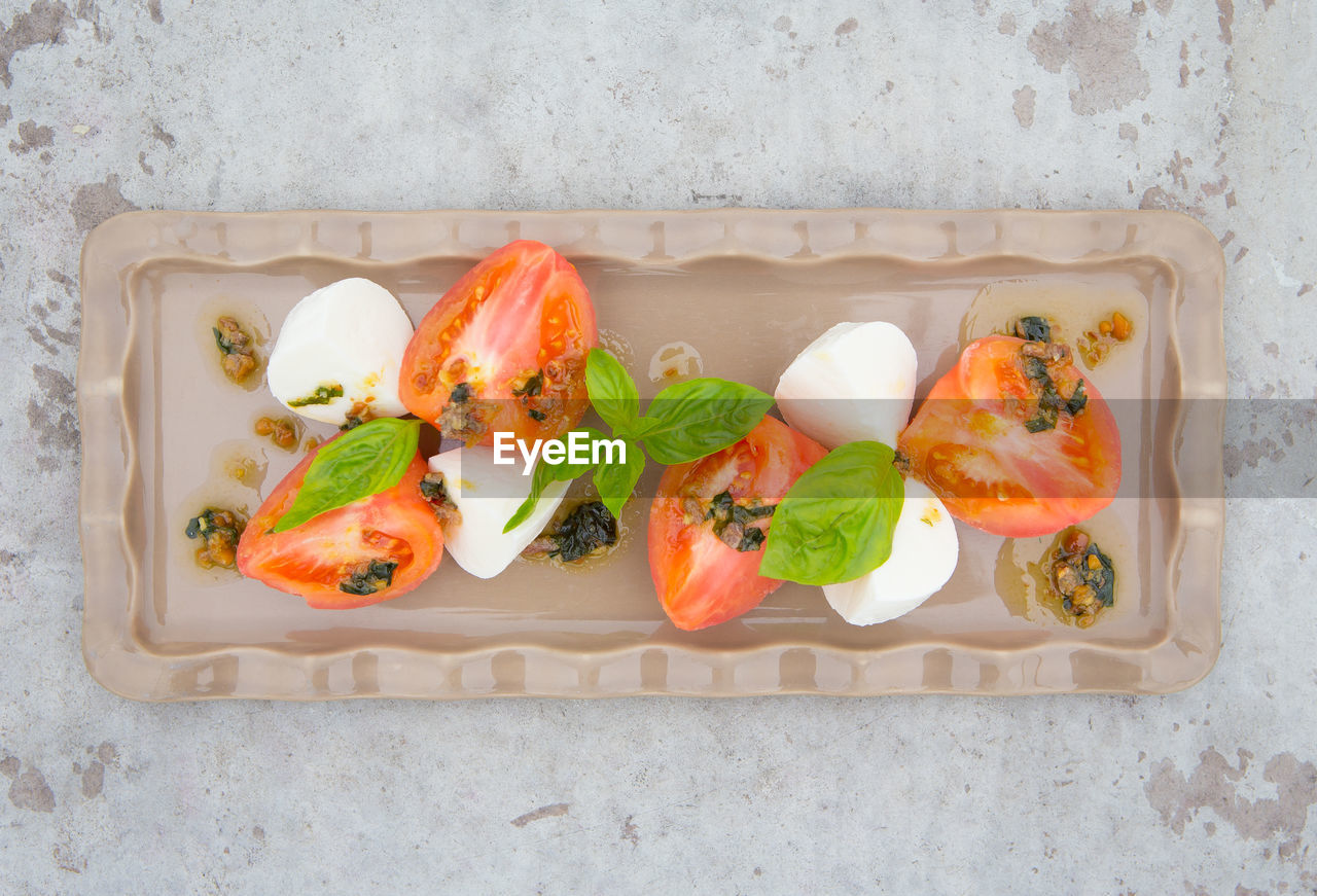 Caprese salad on plate