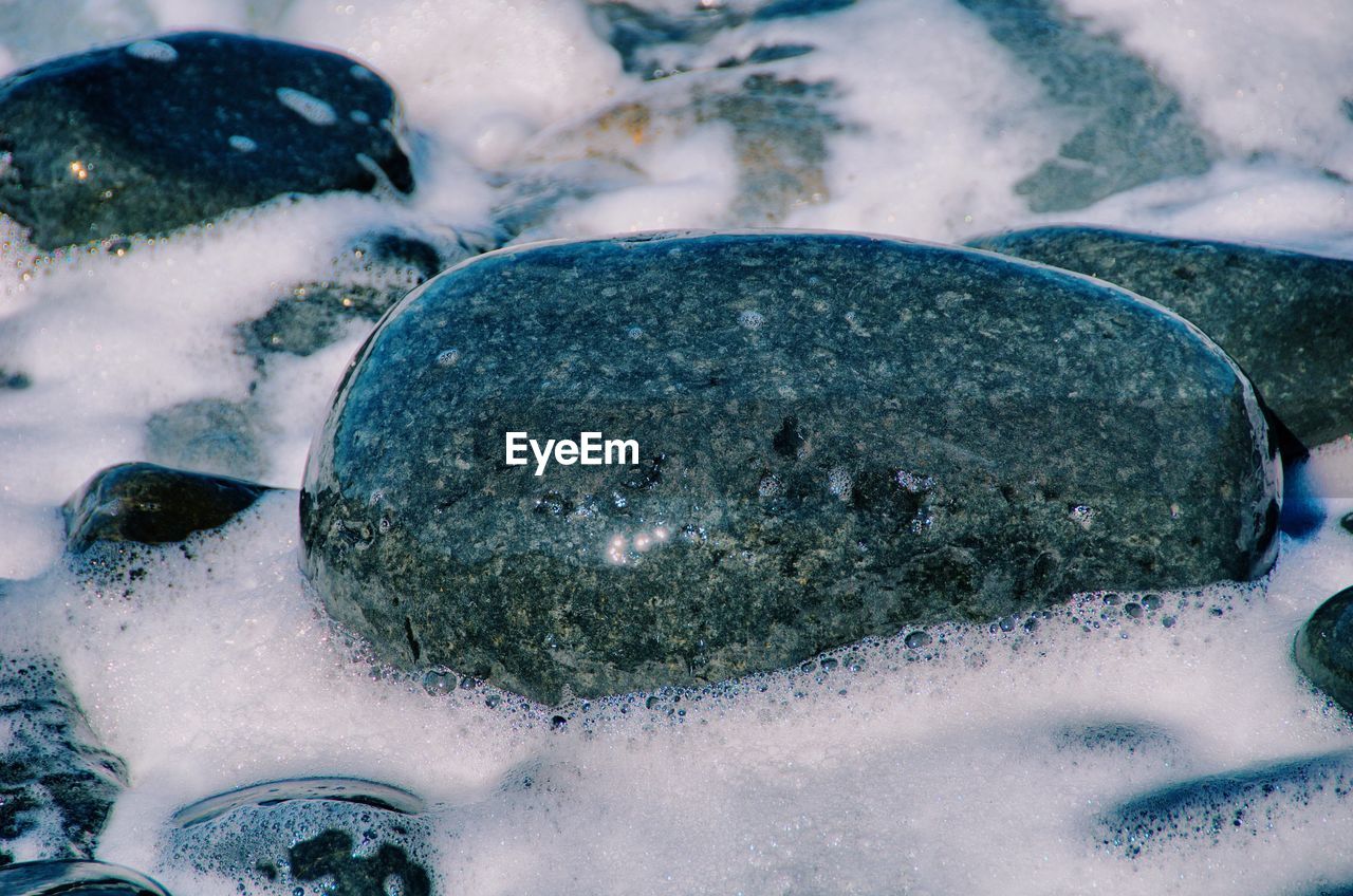 CLOSE UP OF ICE ON WATER