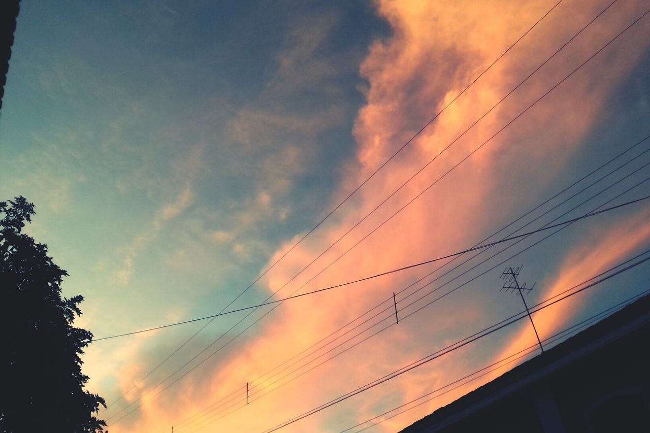 White clouds and a partially blue sky