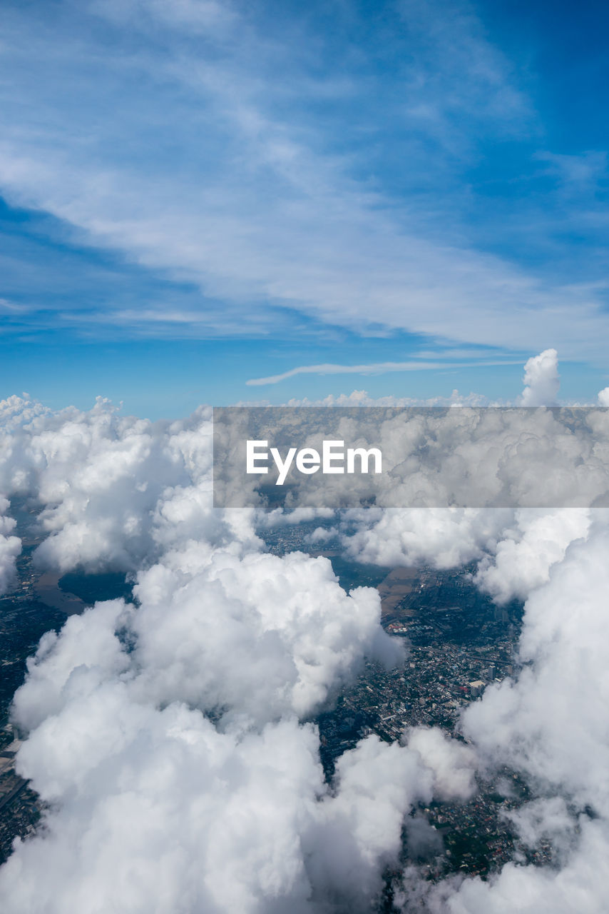 AERIAL VIEW OF CLOUDS AND SKY