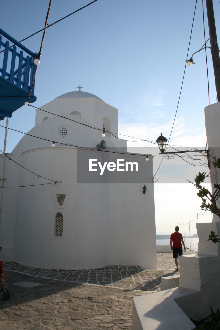 TRADITIONAL BUILDING AGAINST CLEAR SKY