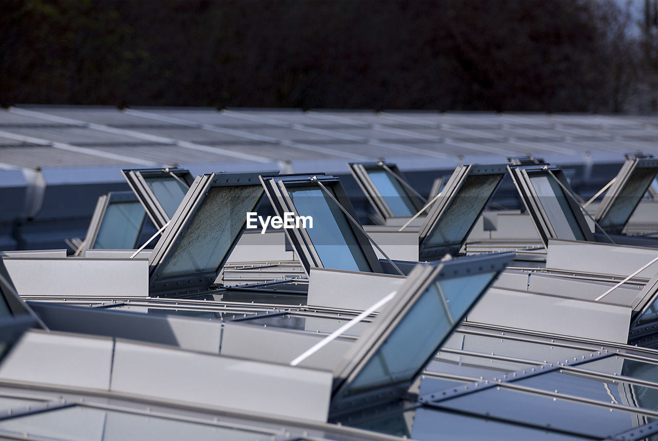 Glass windows of building