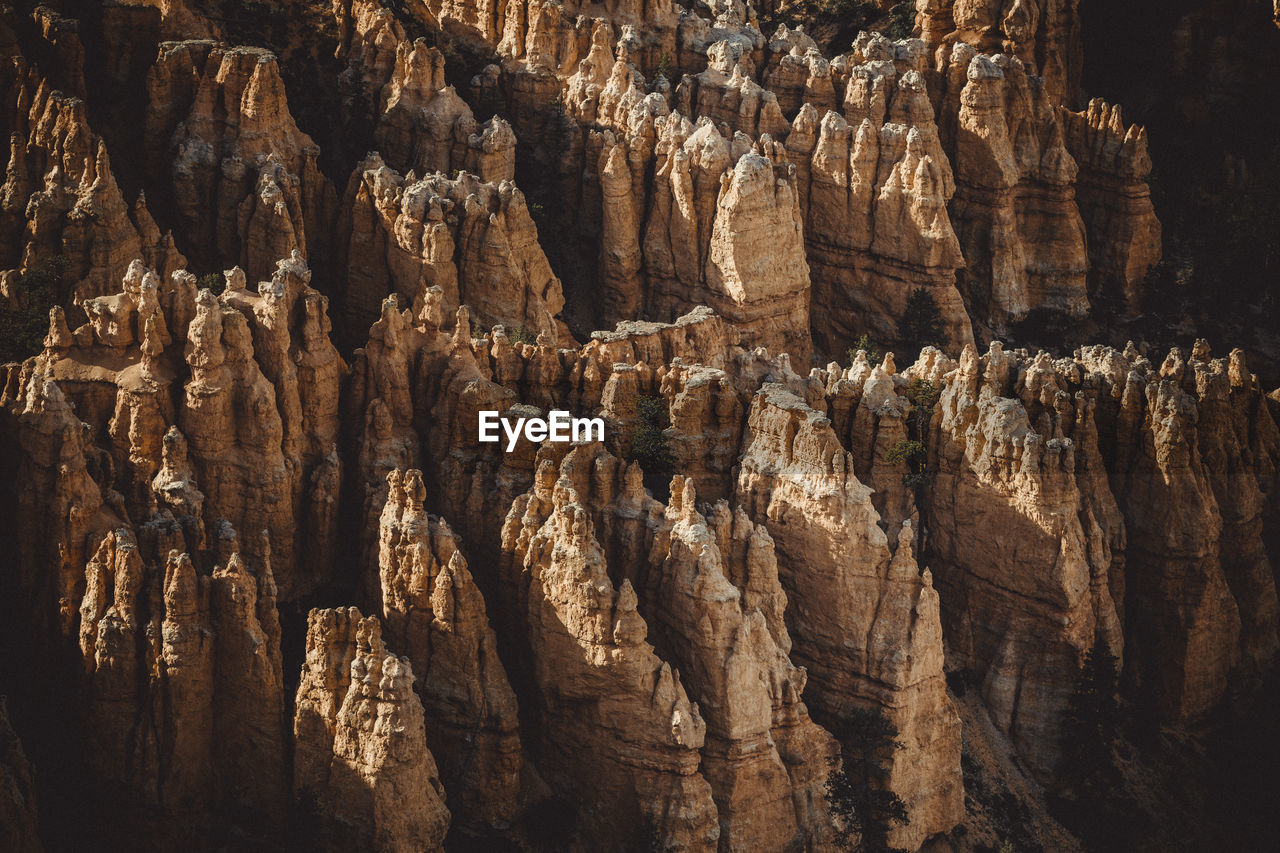 Detail of bryce canyon from bryce point at sunset