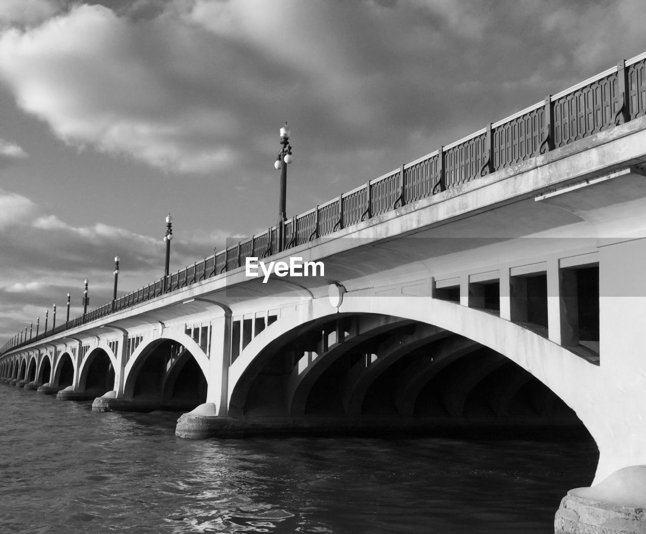 Bridge over river against sky