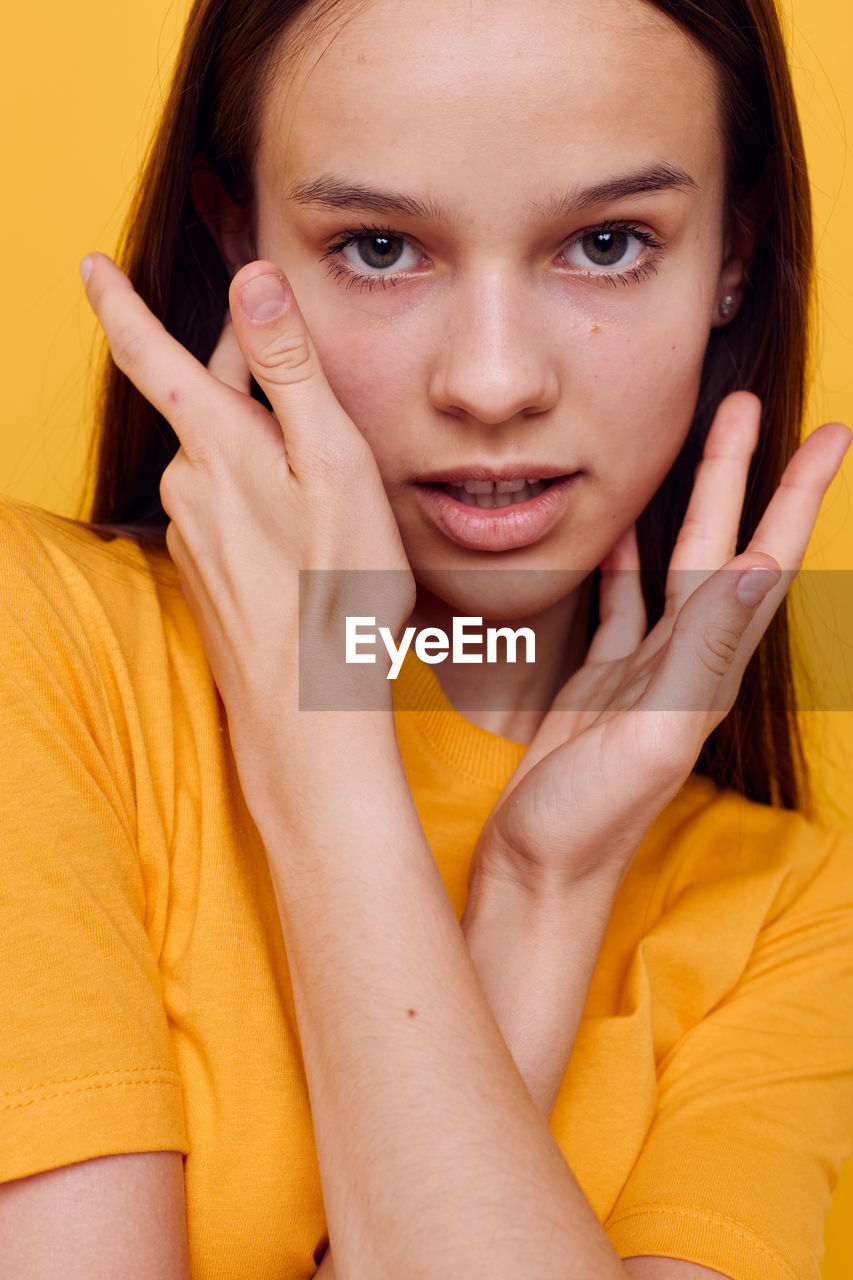 close-up portrait of young woman